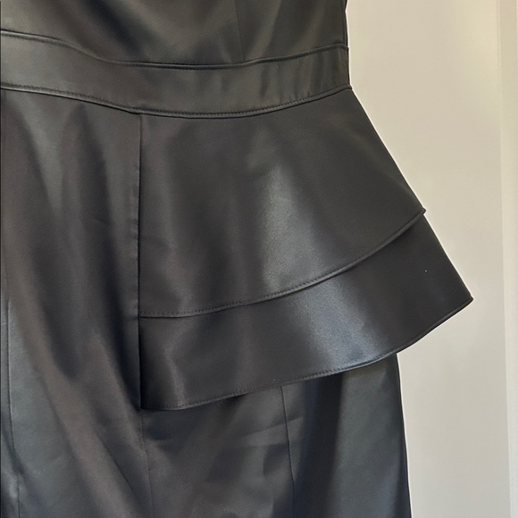 NWT Karen Millen Black Asymmetrical Ruffle Dress Sz 12 - Picture 4 of 8